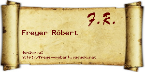 Freyer Róbert névjegykártya